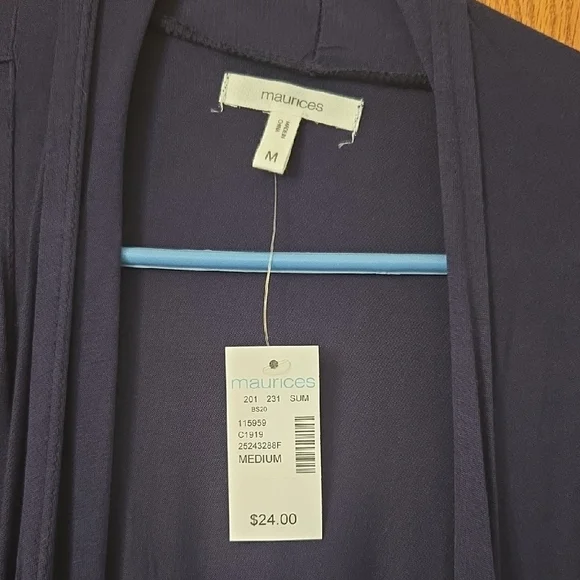 Maurices Navy Open Front Cardigan - Picture 2 of 2